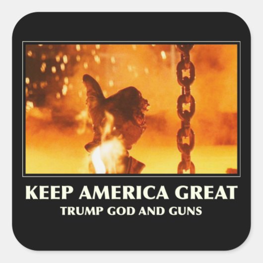 Hou Amerika geweldig Vierkante Sticker (Voorkant)