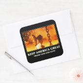 Hou Amerika geweldig Vierkante Sticker (Envelop)