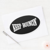 Hou Bouncin. Ovale Sticker (Envelop)