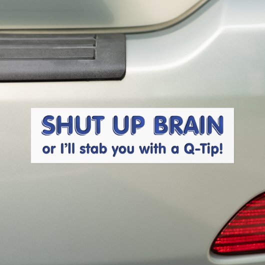 Hou Brain dicht Bumpersticker (Op auto)