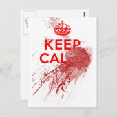 Hou Calm Bloody Zombie Briefkaart (Voorkant / Achterkant)