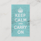 Hou Calm Blue Grunge Canvas digitale kunst Visitekaartje (Achterkant)