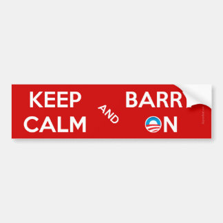Hou Calm en Barry aan Bumpersticker