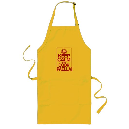 Hou Calm en Cook Paella Lang Schort (Voorkant)
