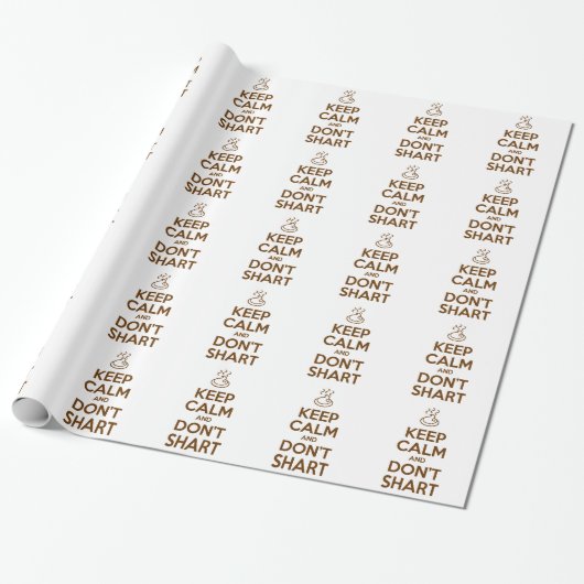 Hou Calm en Don't Shart Cadeaupapier (Uitgerold)