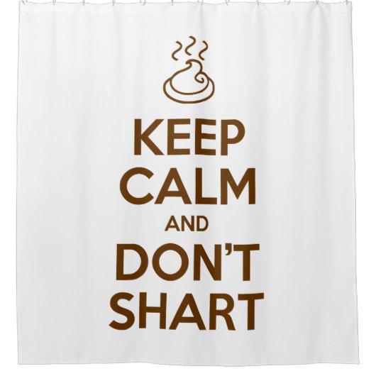 Hou Calm en Don't Shart Douchegordijn (Voorkant)