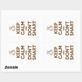Hou Calm en Don't Shart Rechthoekige Sticker (Vel)