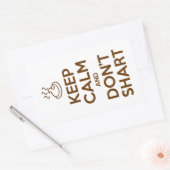 Hou Calm en Don't Shart Rechthoekige Sticker (Envelop)