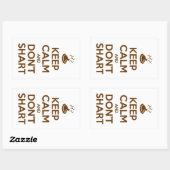 Hou Calm en Don't Shart Rechthoekige Sticker (Vel)