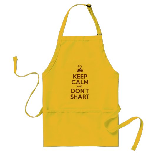 Hou Calm en Don't Shart Standaard Schort (Voorkant)
