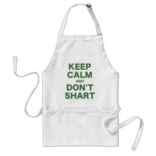 Hou Calm en Dont Shart Standaard Schort
