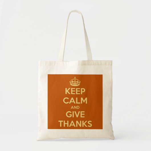 Hou Calm en geef Bedankt Harvest Pumpkin Tote Bag (Voorkant)