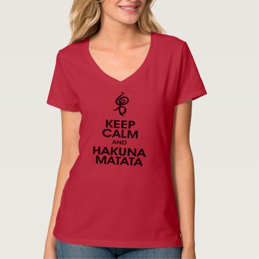 Hou Calm en Hakuna Matata T-shirt (Voorkant)