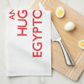 Hou Calm en Hug een Egyptoloog Theedoek (Quarter Fold)