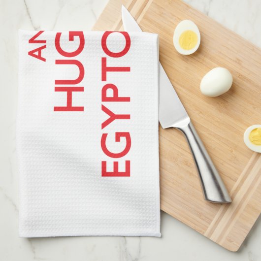 Hou Calm en Hug een Egyptoloog Theedoek (Quarter Fold)