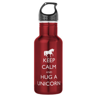 Hou Calm en Hug een Unicorn Waterfles