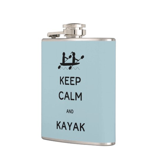 Hou Calm en Kayak bij mij Heupfles (Links)