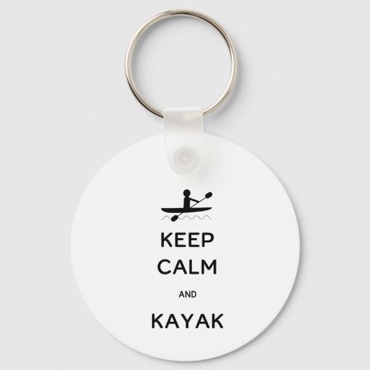 Hou Calm en Kayak Double Sided Sleutelhanger (Voorkant)