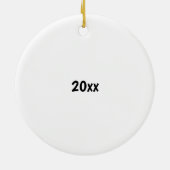 Hou Calm en Kayak met Jaar Keramisch Ornament (Achterkant)