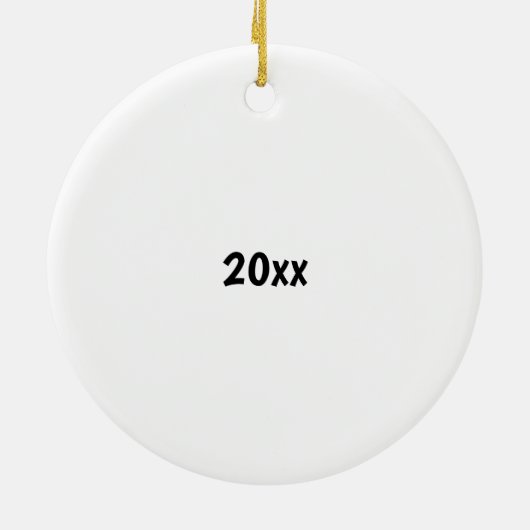 Hou Calm en Kayak met Jaar Keramisch Ornament (Achterkant)