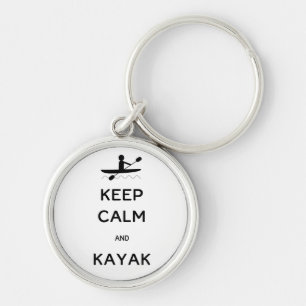 Hou Calm en Kayak Sleutelhanger