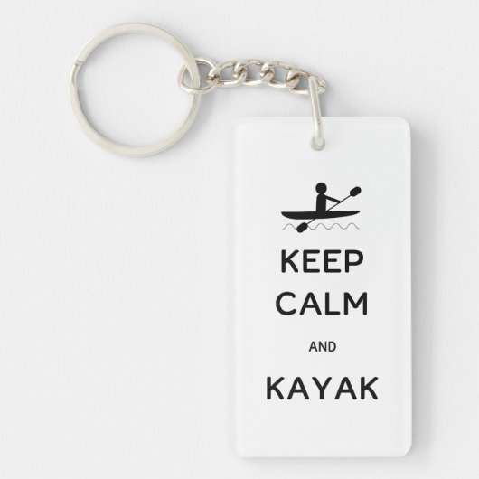Hou Calm en Kayak Sleutelhanger (Voorkant)