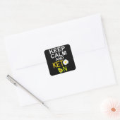 Hou Calm en Keto op Funny Quote Vierkante Sticker (Envelop)