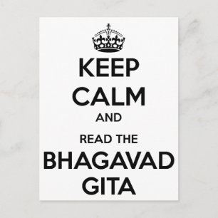 Hou Calm en lees de Bhagavad Gita Briefkaart
