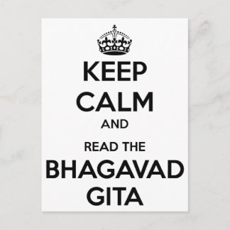 Hou Calm en lees de Bhagavad Gita Briefkaart