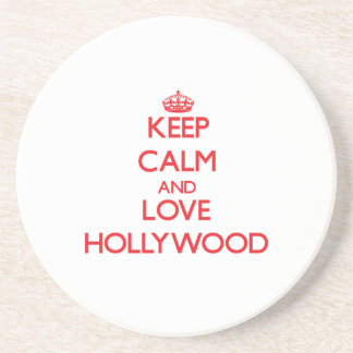 Hou Calm en Love Hollywood Zandsteen Onderzetter