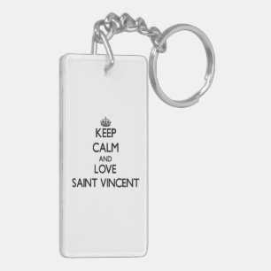 Hou Calm en Love Saint Vincent Sleutelhanger
