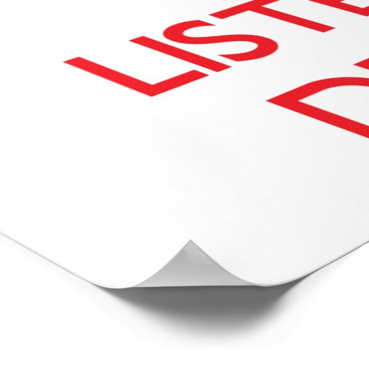 Hou Calm en luister naar een rechercheur Poster (Hoek)