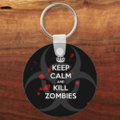 Hou Calm en maak geen beetje moordzombie zombies. Sleutelhanger (Voorkant)