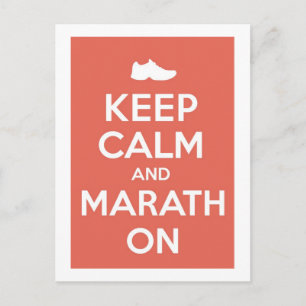 Hou Calm en Marathon Briefkaart