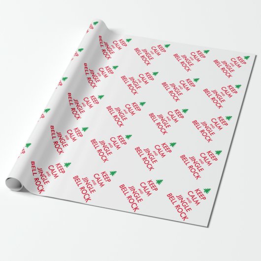 Hou Calm en springstaartje grappig kerstfeest Cadeaupapier (Uitgerold)