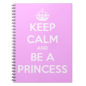 Hou Calm en wees prinses Notitieboek (Voorkant)