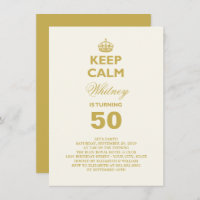 Hou Calm Funny Milestone Birthday Party Invite