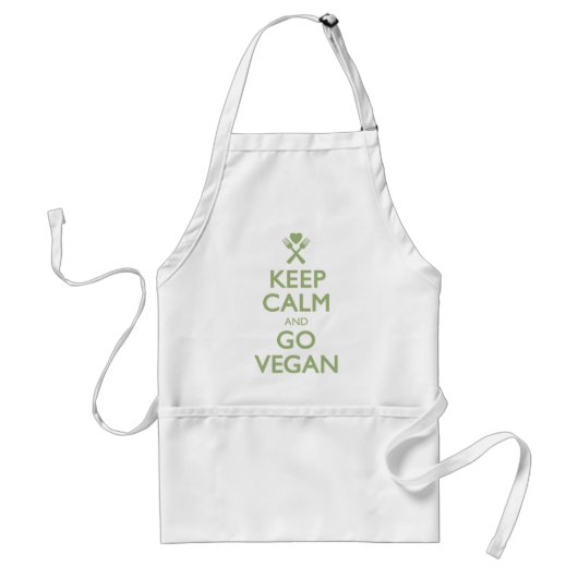 Hou Calm Go Vegan Standaard Schort (Voorkant)