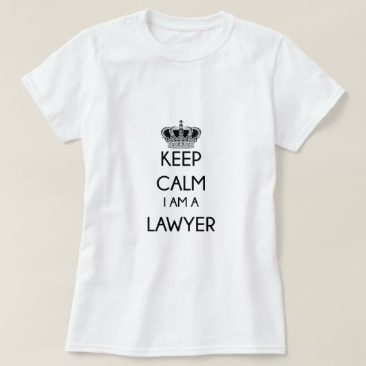 Hou Calm, ik ben advocaat T-shirt (Design voorkant)