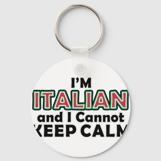 Hou Calm Italians Sleutelhanger (Voorkant)
