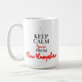 Hou Calm Je komt uit New Hampshire Koffiemok (Links)