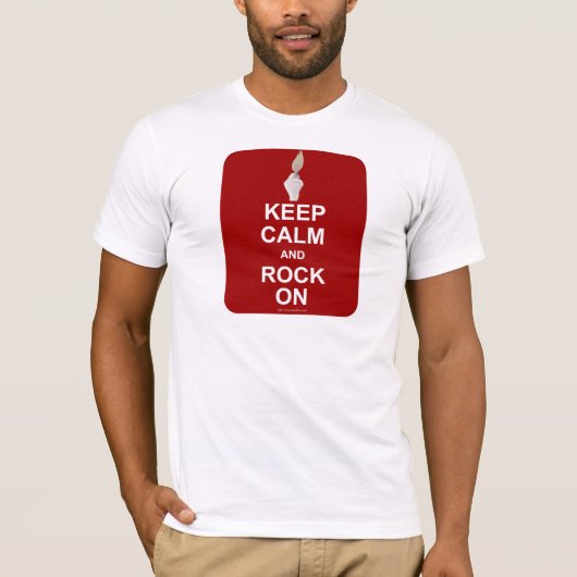 Hou Calm Rock op Fun Slogan T-shirt (Voorkant)