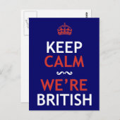 Hou Calm we zijn Brits Briefkaart (Voorkant / Achterkant)