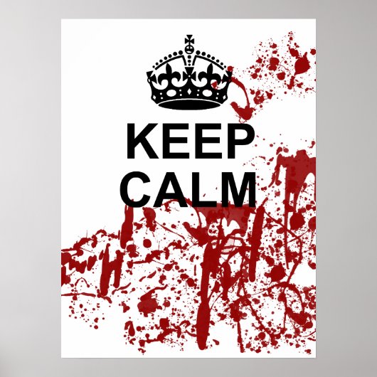 Hou Calm Zombie Apocalypse Poster (Voorkant)