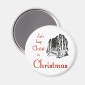 Hou Christus in Kerstmis. Magneet (Voorkant / Achterkant)