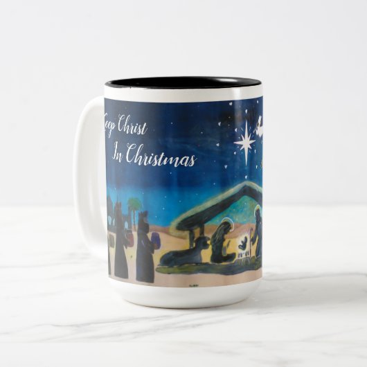 "Hou Christus in Kerstmis" Mok (Voorkant links)