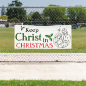 Hou Christus in Kerstmis. Spandoek (Insitu)