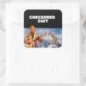 Hou de cougars op afstand. vierkante sticker (Tas)