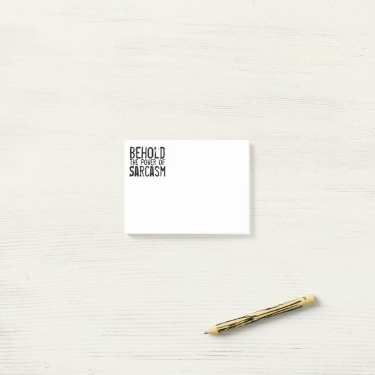 Hou de macht van Sarcasm in handen Post-it® Notes (Op bureau)