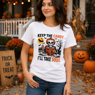 Hou De Snoepjes Ik Neem Boeken Halloween Tri-Blend Shirt